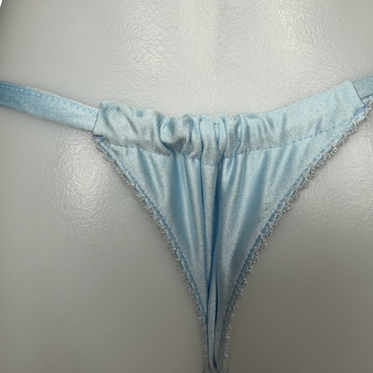 Baby Blue Shimmer Tie-Side Bottom ONE SIZE