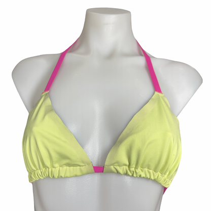 Lime + Hot Pink Triangle Top ONE SIZE — Sample